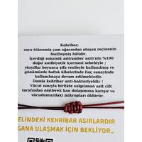 Asansörlü Kehribar Unisex Bileklik  Kırmızı İp- Kendini Ödüllendir
