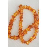 Baltık Damla Kehribar Karamel Renk Unisex Kolye 55 cm 