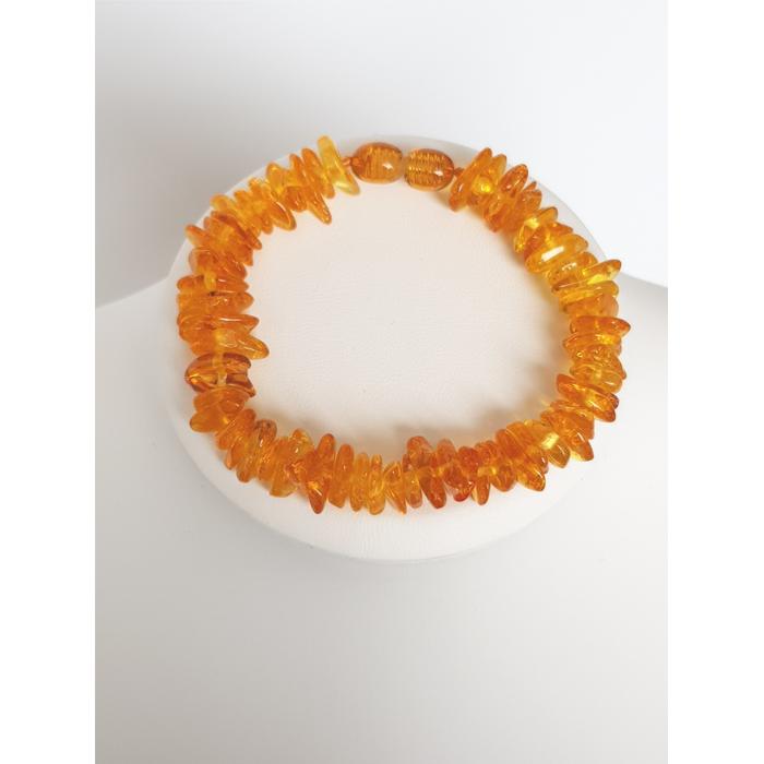 Damla Kehribar 18 cm Bileklik Karamel Renk