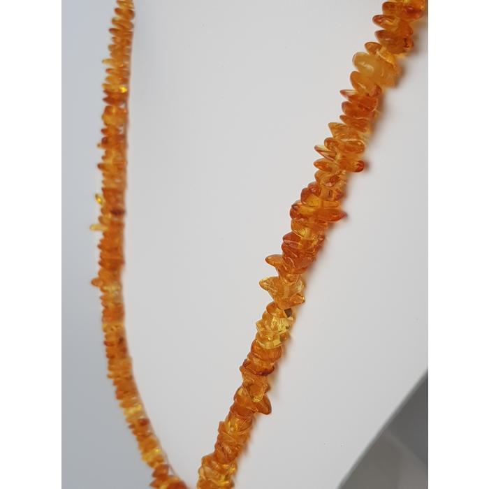 Damla Kehribar Karamel Renk 60cm Kolye Sertifikalı