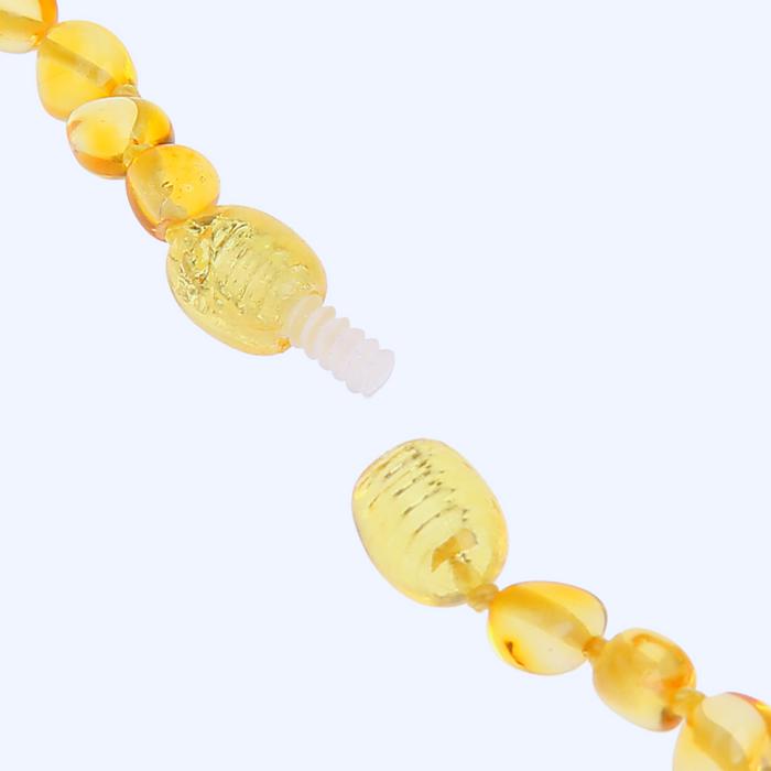 Damla Kehribar Parlak Limon Bebek Bileklik Barok 13 cm