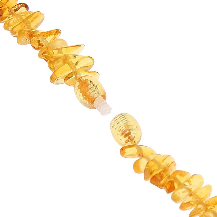 Damla Kehribar Limon Rengi Yetişkin Kadın Kolye-Bileklik Set Barok
