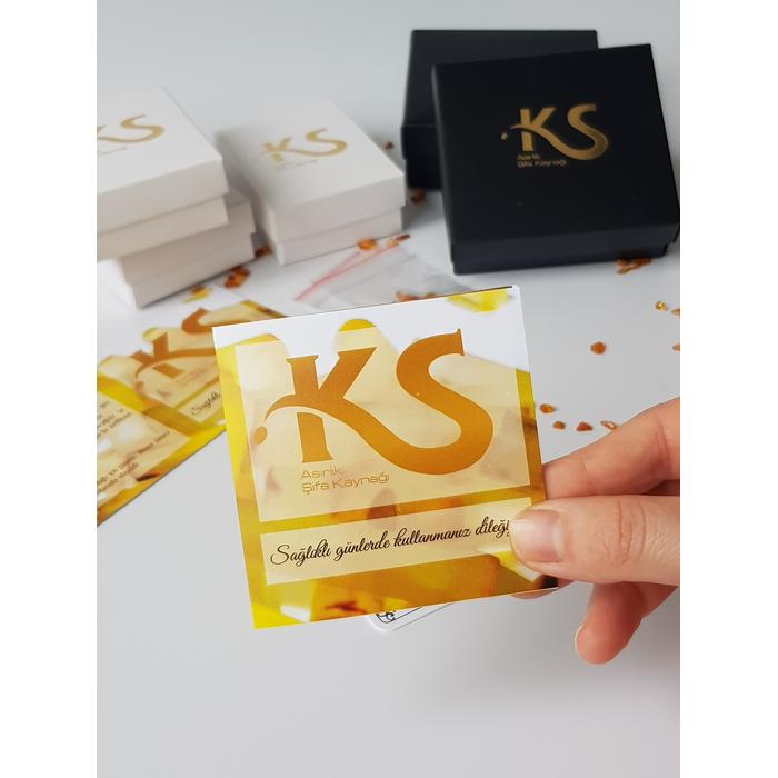 Kehribar Çocuk Kolye 40 cm Parlak Limon Renk