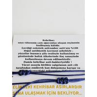 Kehribar Sevgili Bilekliği  Asansörlü Mavi İp