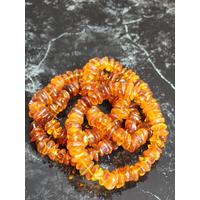 Damla Kehribar Konyak Renk Erkek Bileklik 22 cm Sertifikalı