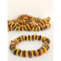 Damla Kehribar Multicolor Erkek Bileklik 22 cm Sertifikalı