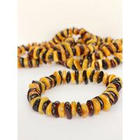Damla Kehribar Multicolor Erkek Bileklik 22 cm Sertifikalı