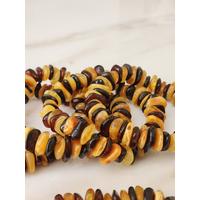Damla Kehribar Multicolor Erkek Bileklik 22 cm Sertifikalı