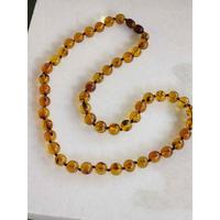 Özel Tasarım Yuvarlak Taneler Yeşil Renk Damla Kehribar Sertifikalı Kolye