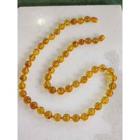 Özel Tasarım Yuvarlak Taneler Damla Kehribar Sertifikalı Kolye