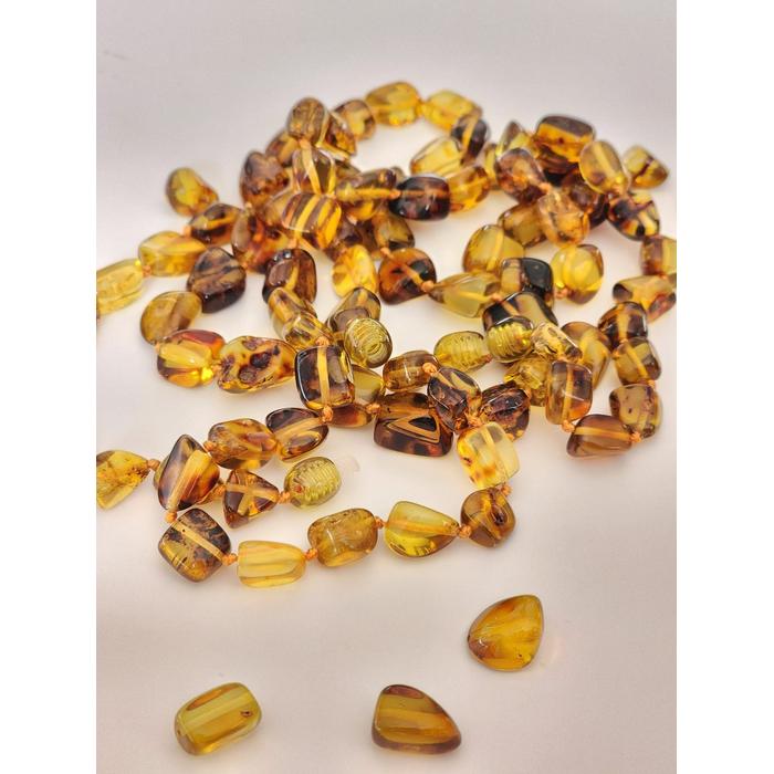 Serbest Naturel Kesim Orijinal Kehribar 50 cm Yetişkin Kolye