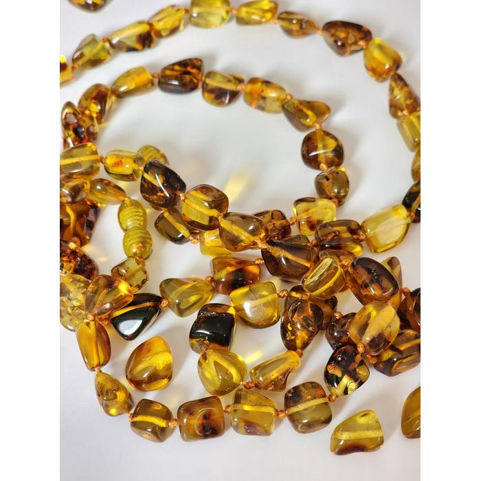 Serbest Naturel Kesim Orijinal Kehribar 50 cm Yetişkin Kolye