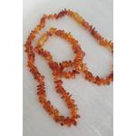 Damla Kehribar Çocuk Kolye Bileklik Set Karamel Renk 40 cm 16 cm Sertifikalı