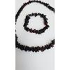 Damla Kehribar Vişne Renk İri Taneli Kadın Erkek Kolye Bileklik Set 70 cm, 20 cm